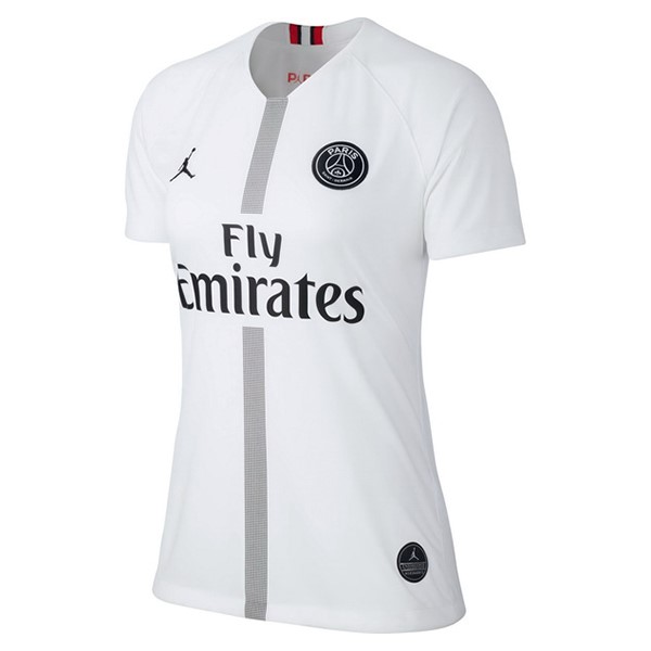 JORDAN Camiseta Paris Saint Germain Tercera Segunda Mujer 2018-2019 Blanco